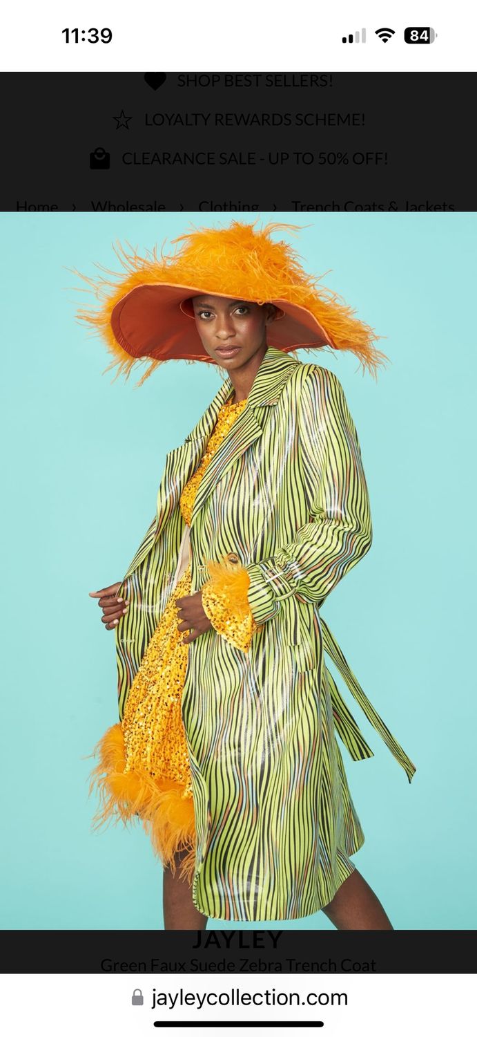 Green faux suede zebra print trench coat