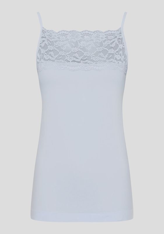 Light blue Nilla wide lace top