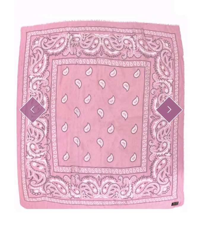 Pink Paisley square scarf