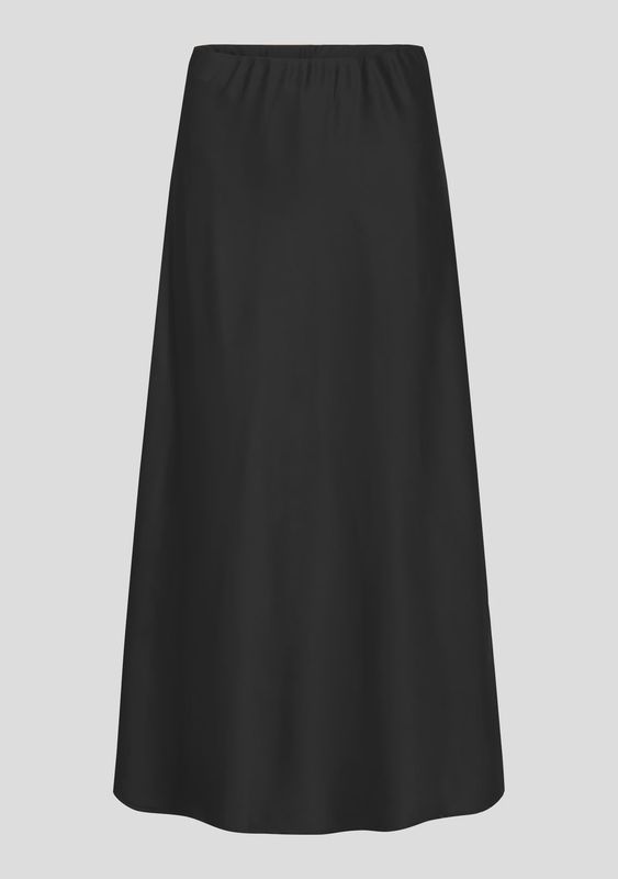 Black Steff satin skirt