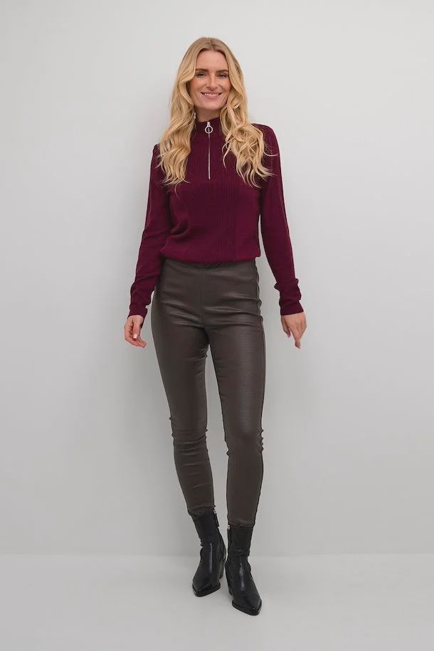 Brown  Tabea woven leggings