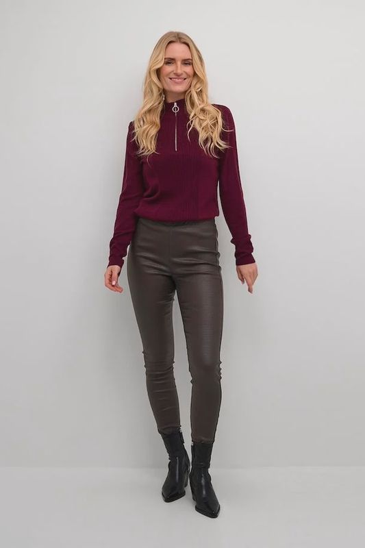 Brown  Tabea woven leggings