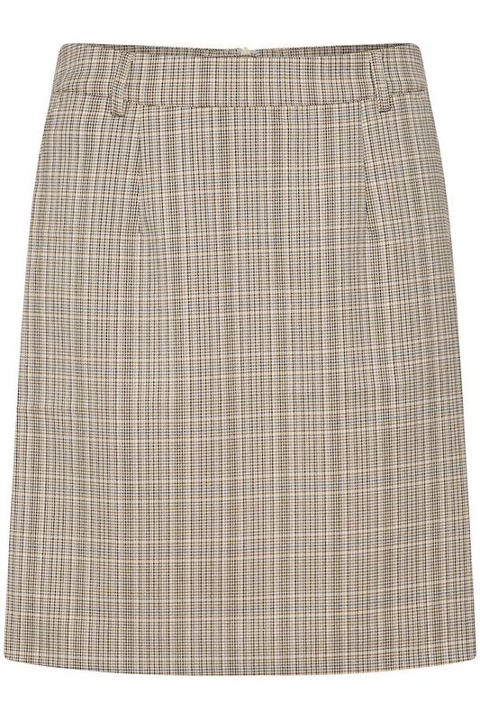 Cream checked Imogen skirt