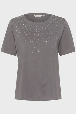 Myka Rhinestone T-shirt grey