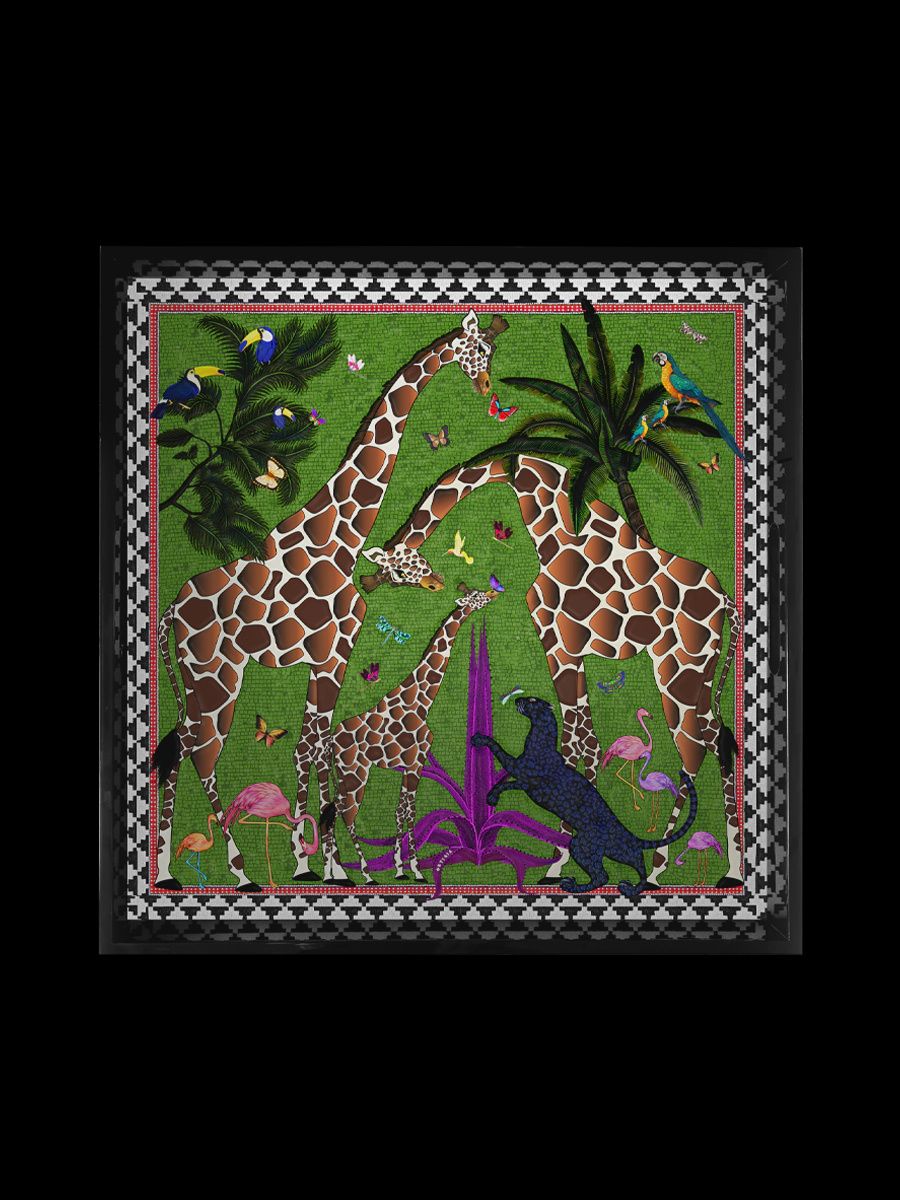 Giraffe tray green