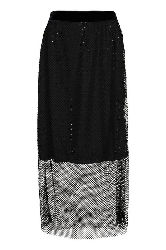 Hakima black mesh skirt