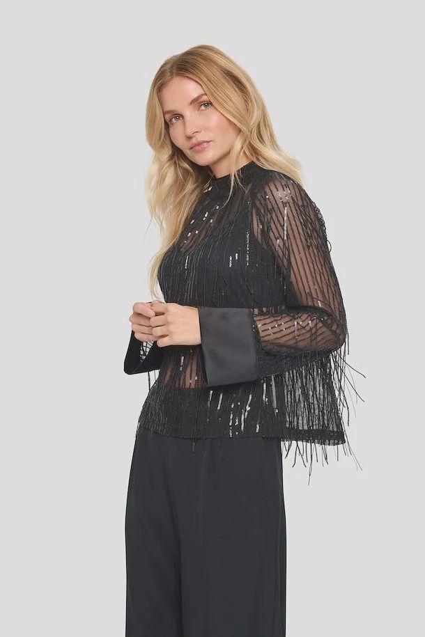 Halema black blouse