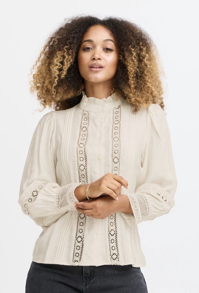 Cream Bisona blouse