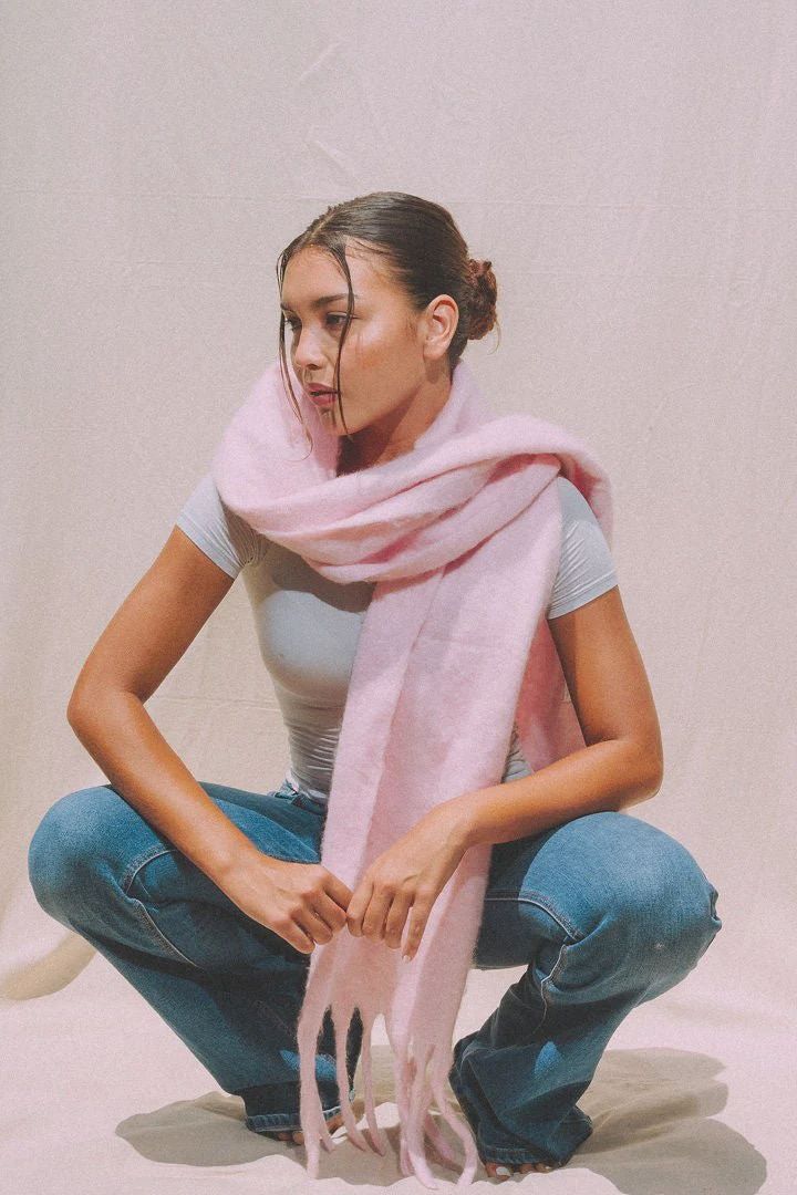 Soft blush scarf