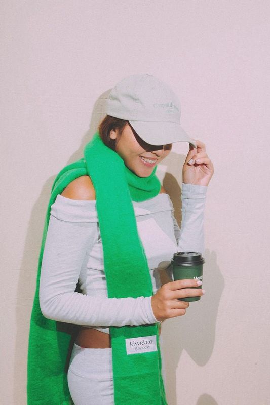 Fresh apple green scarf