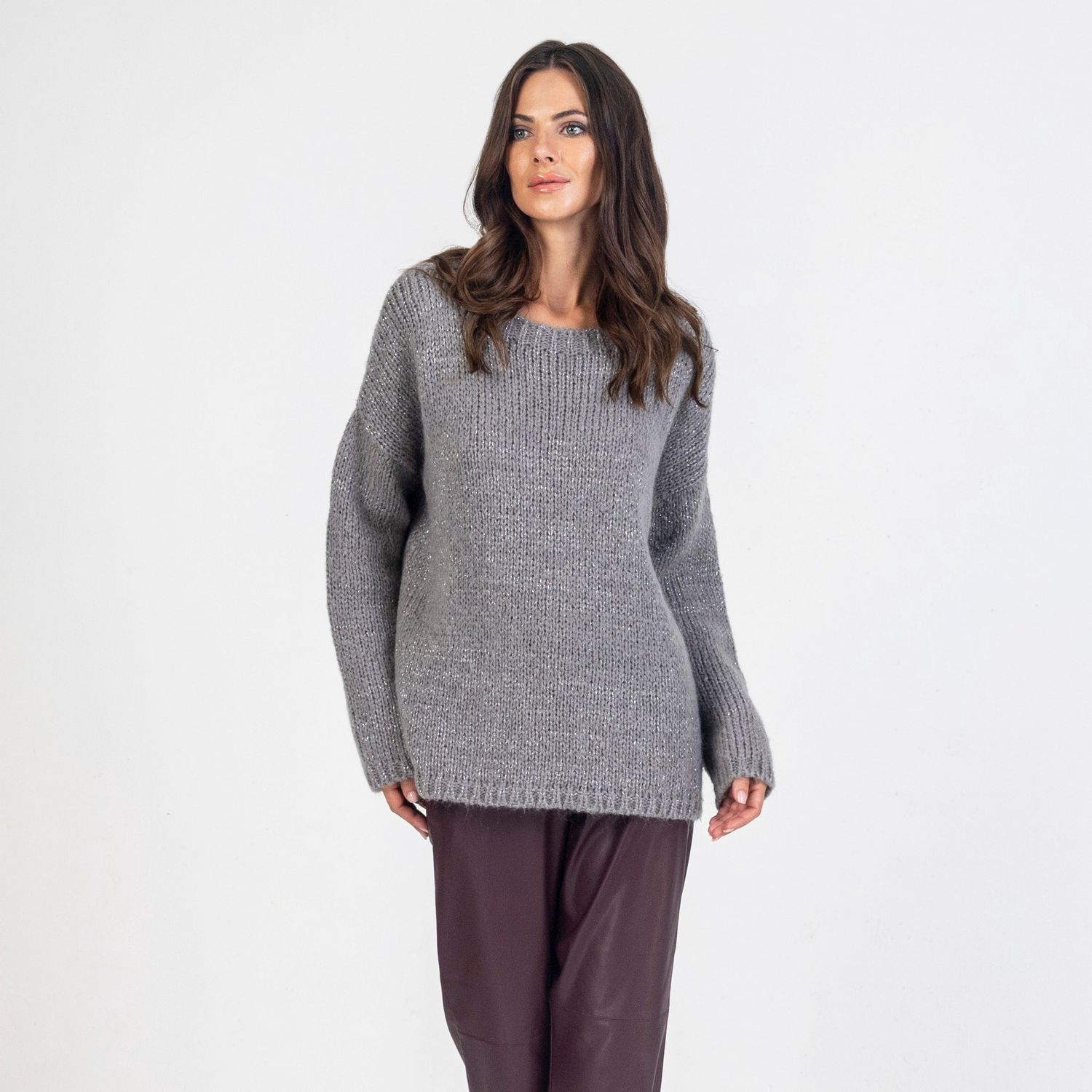 Grey loose knit jumper