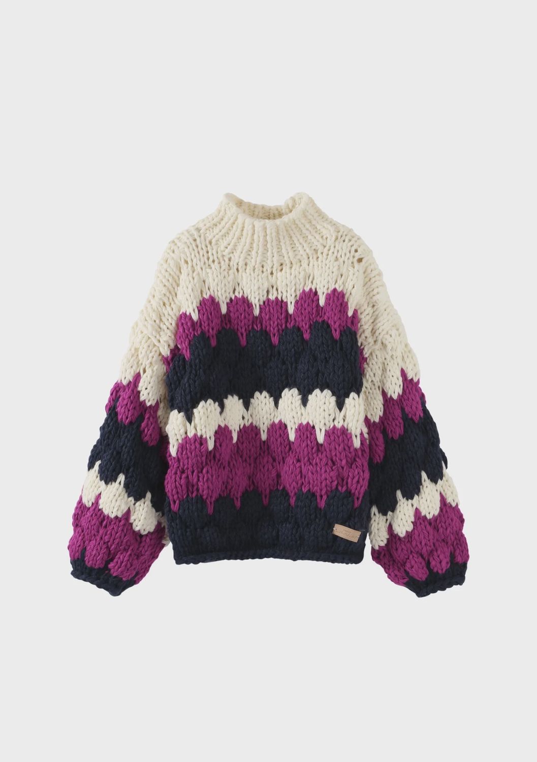 Grape juice sweetheart chunky knit jumper