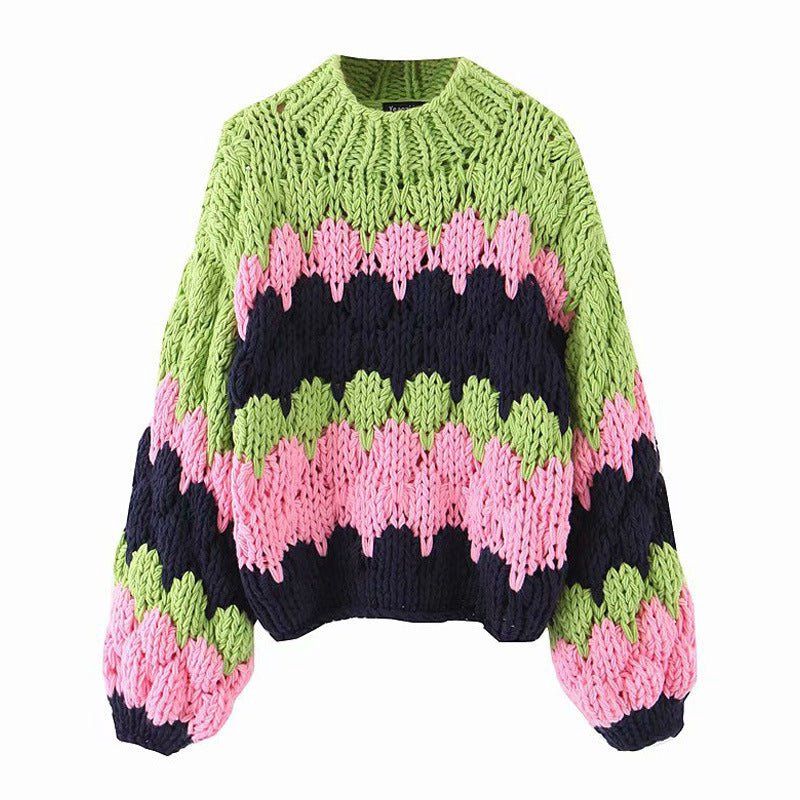 Original sweetheart chunky knitted jumper