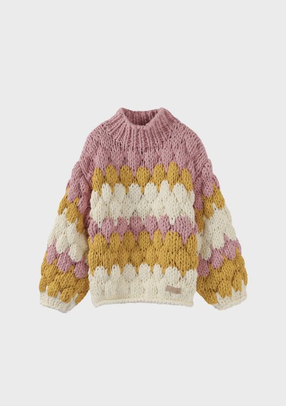 Honeybee sweetheart chunky knit jumper