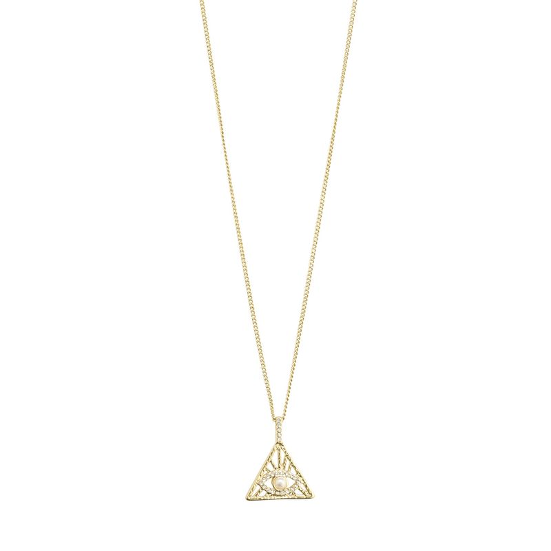 Focus gold-plated talisman necklace