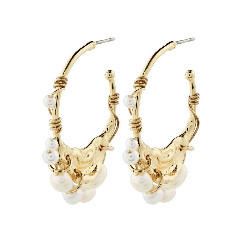 Focus gold-plated hoop earrings