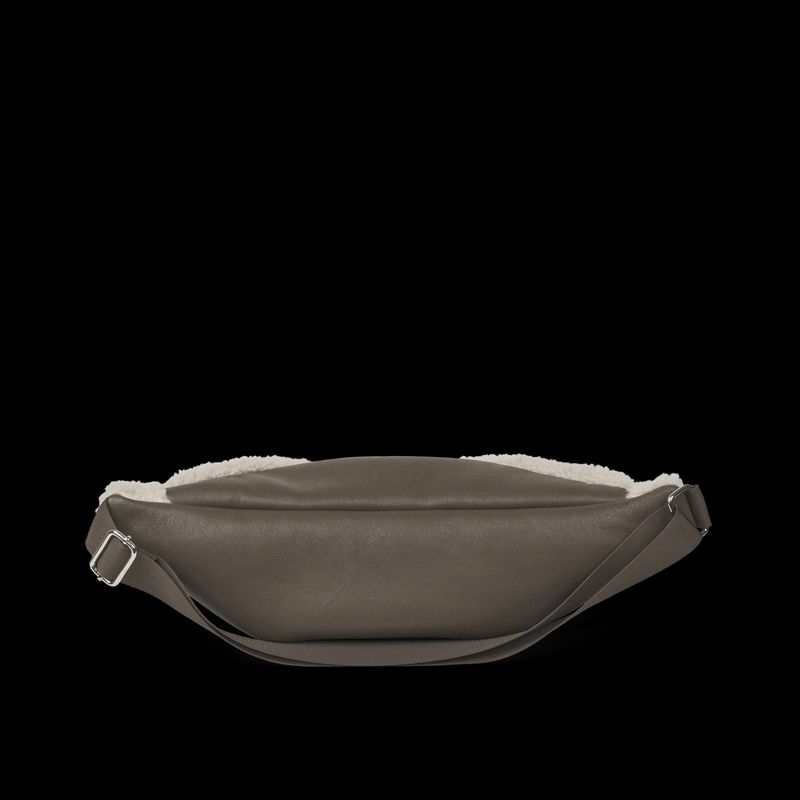 Day faux shearling bumbag brown