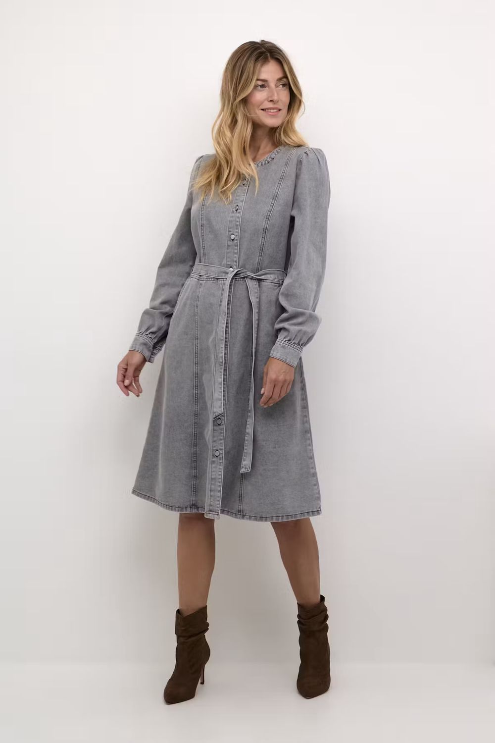 Ruth denim dress grey
