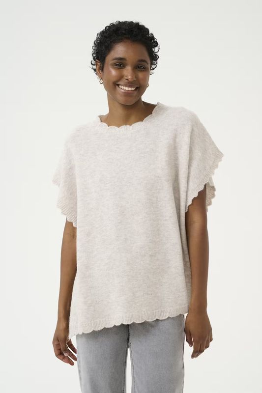 Dammi knit poncho beige
