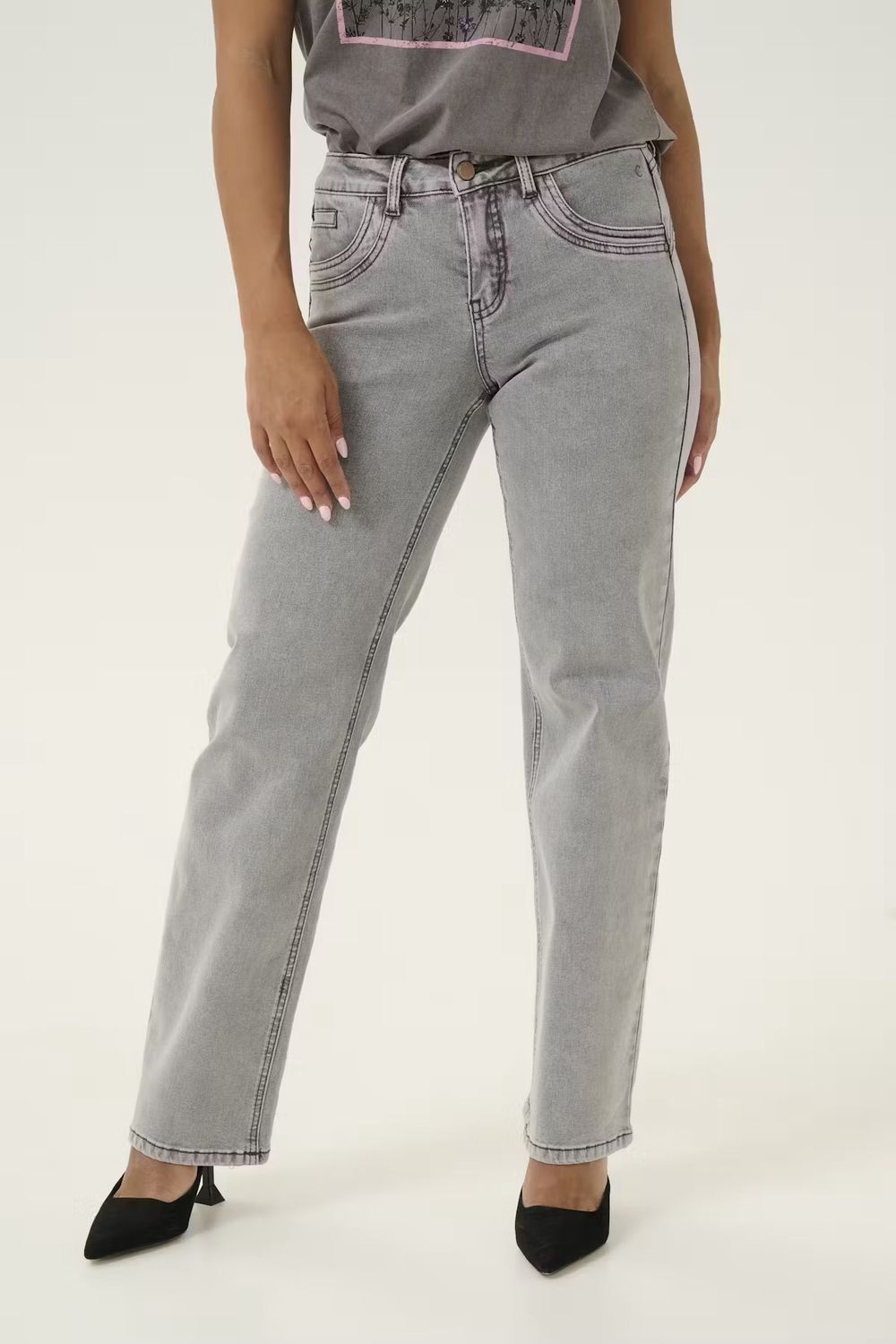 Lone straight leg jeans grey