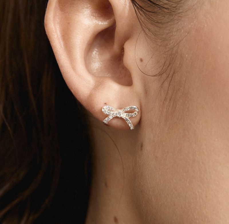 Catharina bow earrings silver