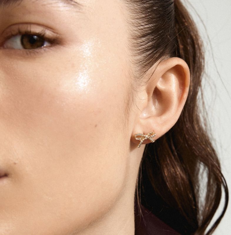 Catharina bow earrings gold