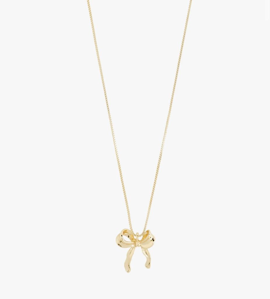 Cassian bow necklace gold-plated