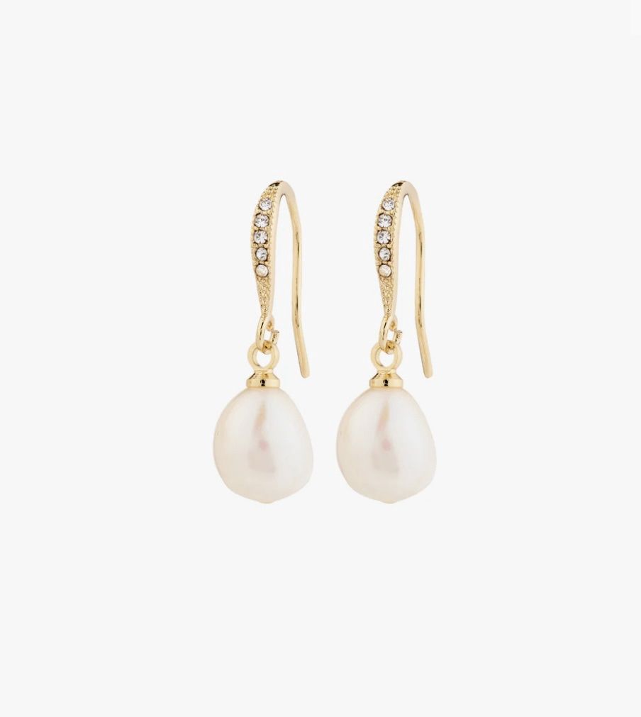 Jasmin Pearl earrings gold-plated