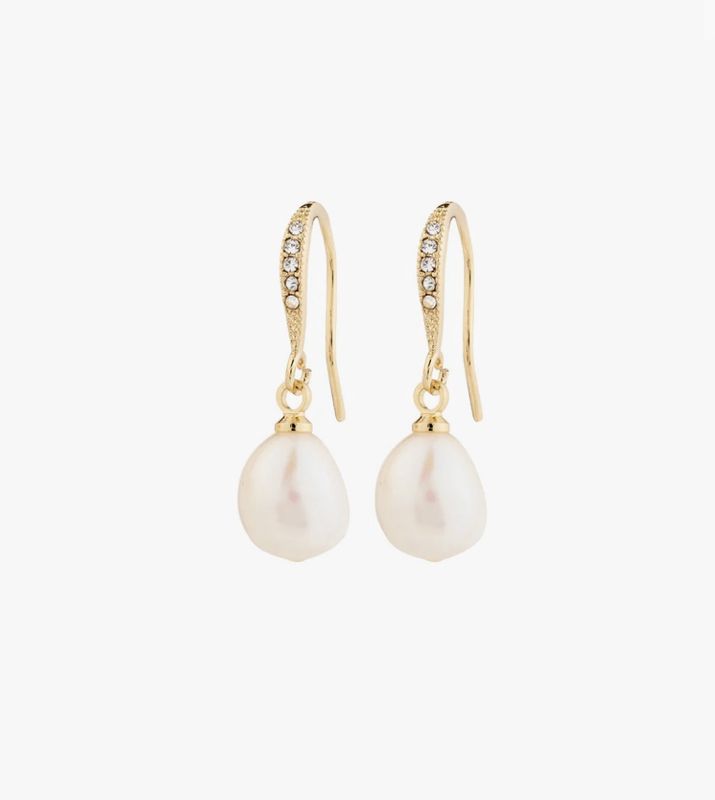 Jasmin Pearl earrings gold-plated
