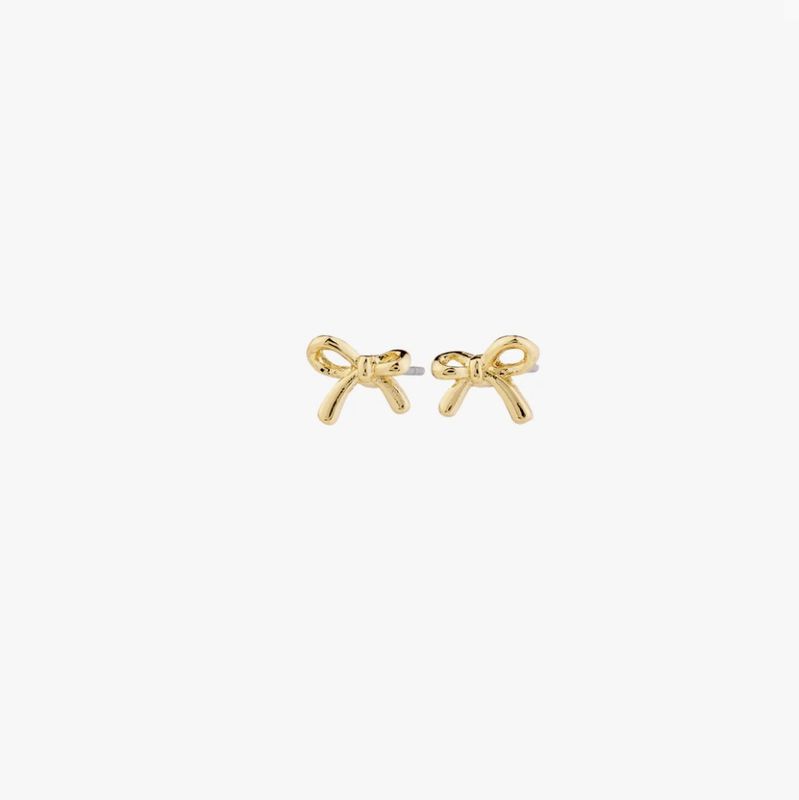Lysander bow earrings gold-plated