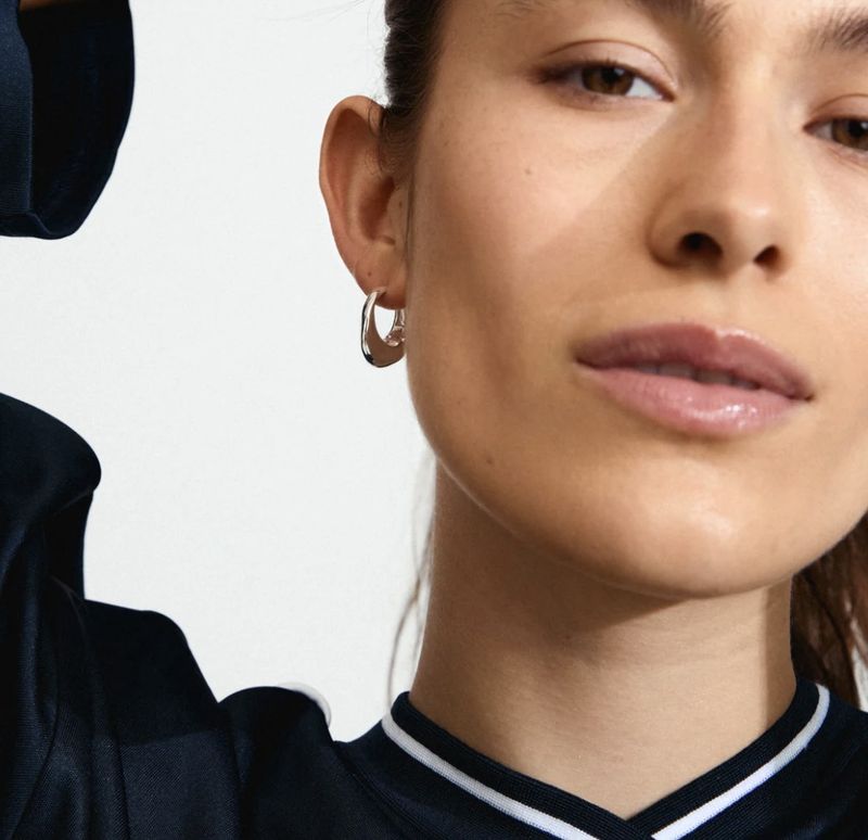 Dune hoop earrings silver-plated