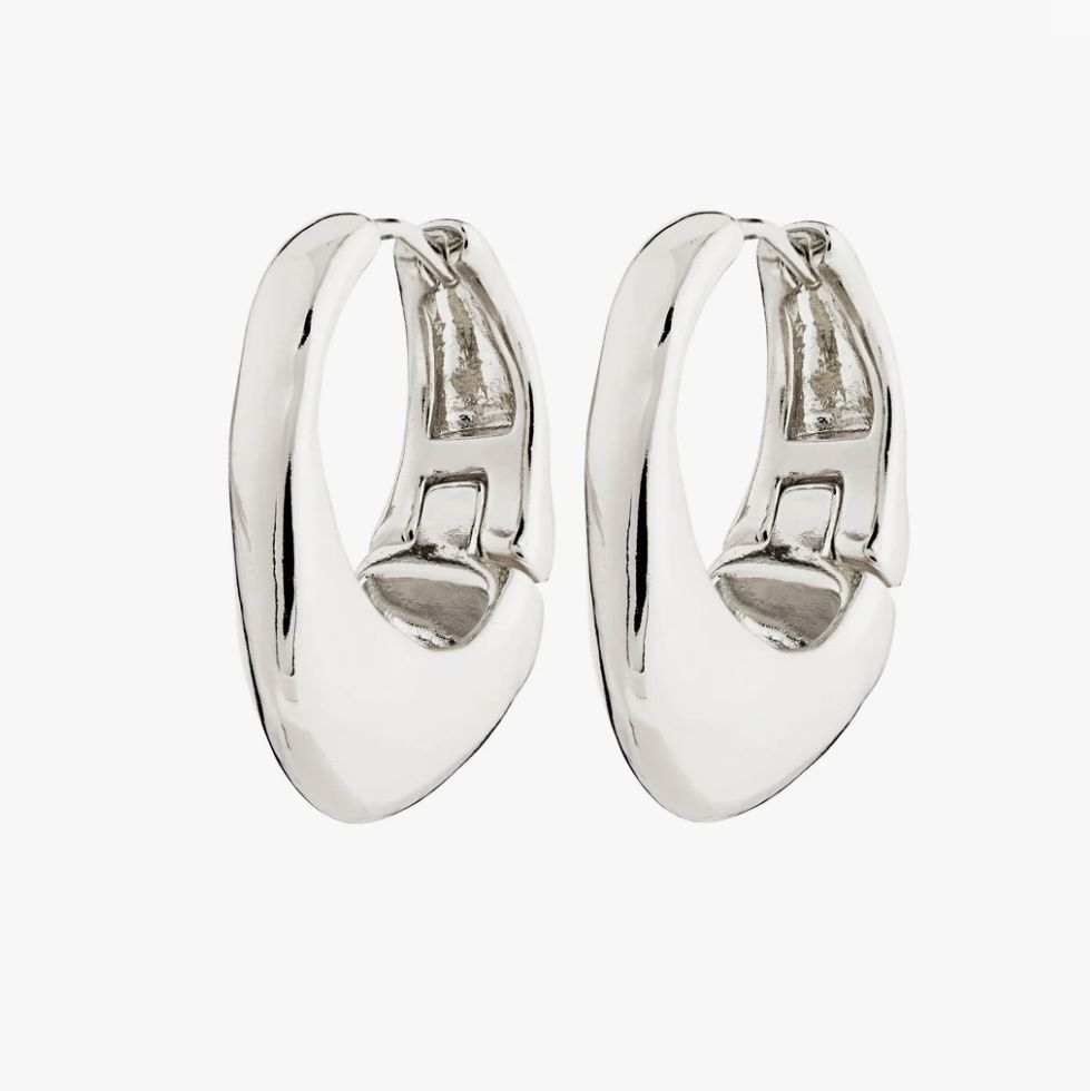 Dune hoop earrings silver-plated