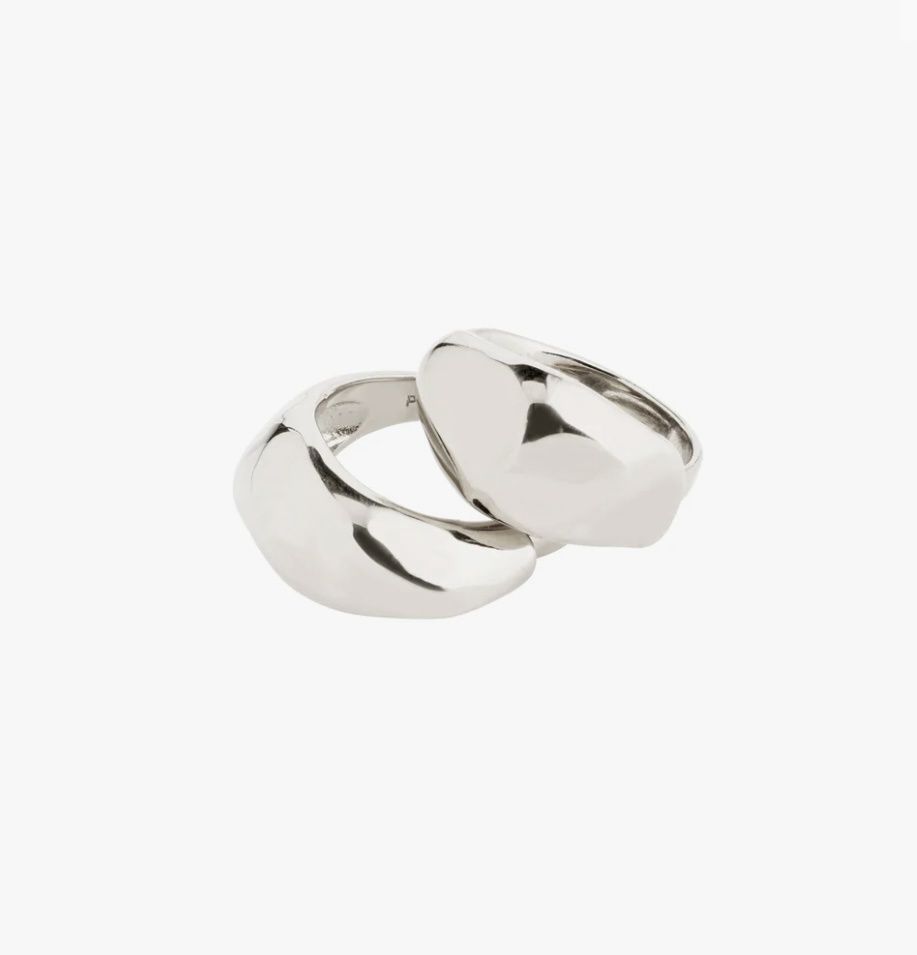 Dune rings 2 in 1 silver-plated