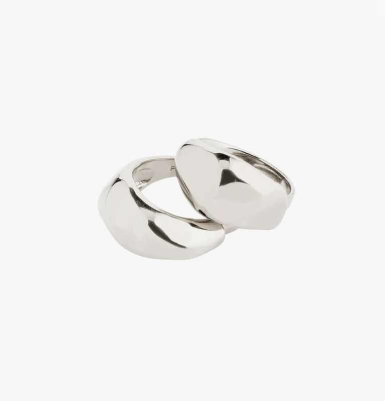 Dune rings 2 in 1 silver-plated