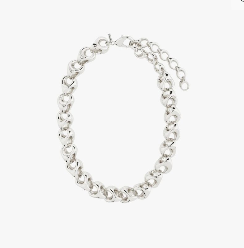 Dune necklace silver-plated