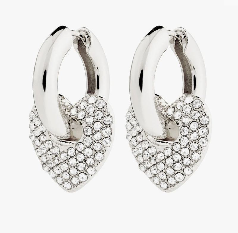 Dune crystal earrings silver-plated