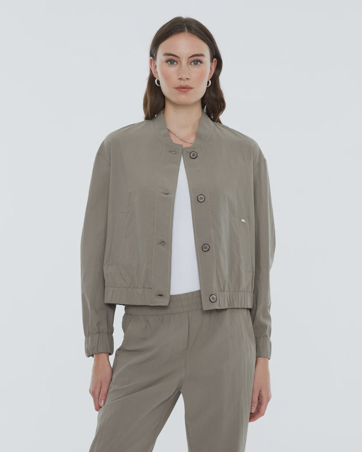 Khaki blouson jacket