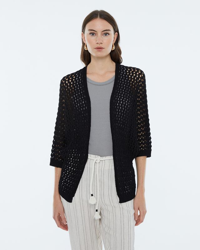 Black knitted cardigan
