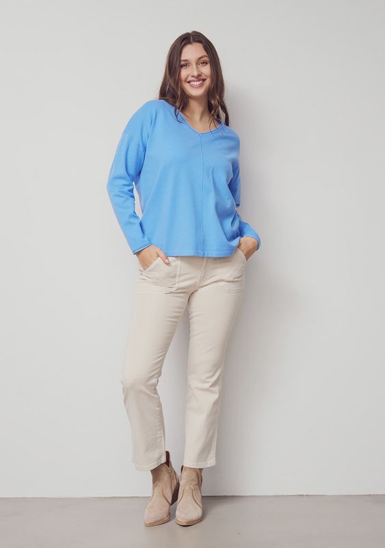 Twill flare Jean cream