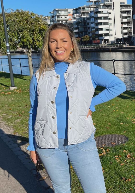 Diddi button waistcoat light blue