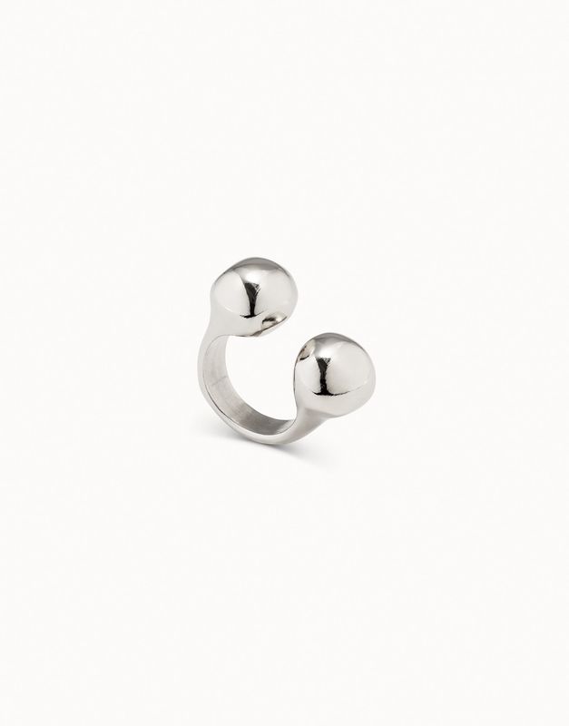 Beads ring in silver
