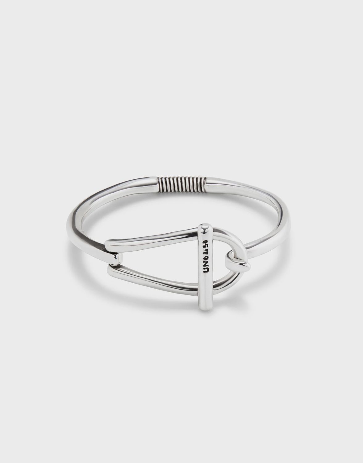 Medium link bracelet bangle in silver