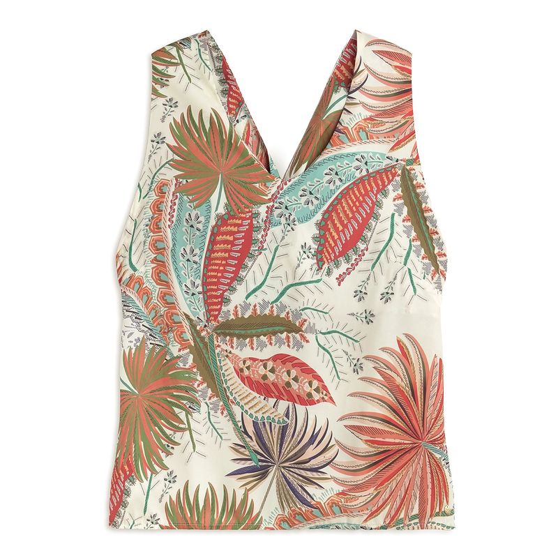 Cream patterned top