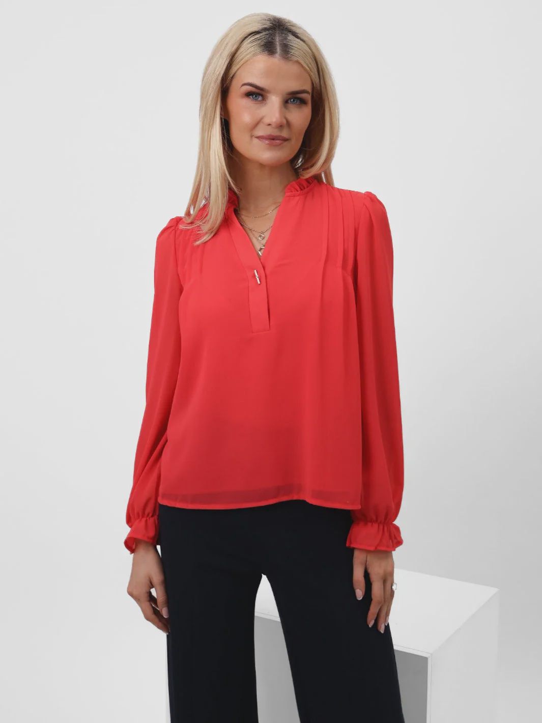 Heidi blouse coral