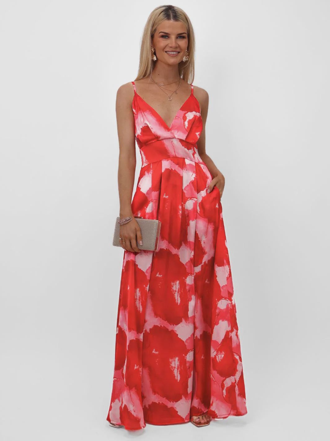 Lola maxi dress red