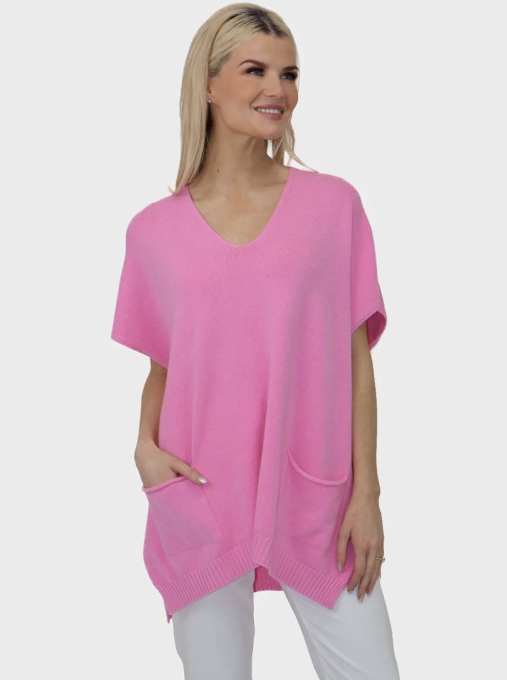 Anna sleeveless jumper pink
