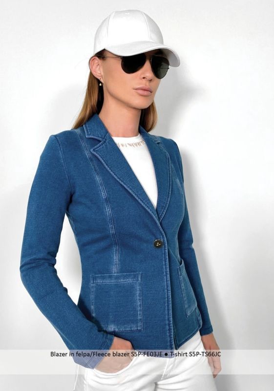 Blazer in blue denim