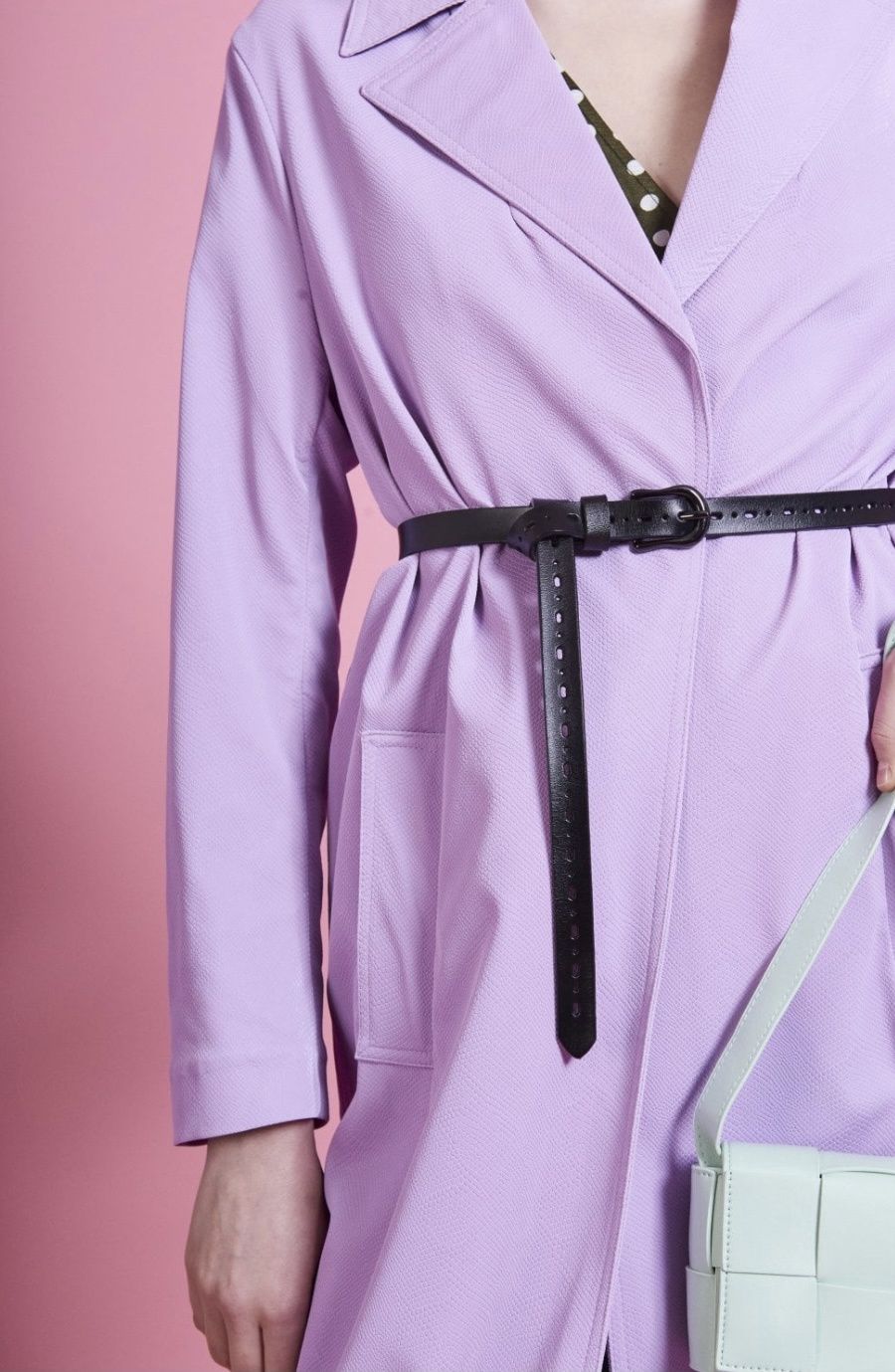 Rosie black leather belt