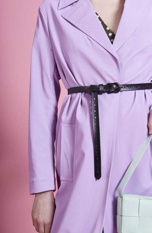 Rosie black leather belt