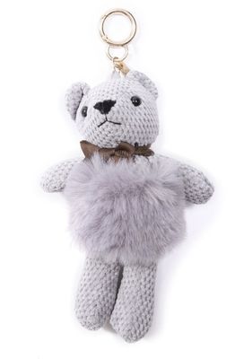 Light grey Teddy Keyring/ bag charm